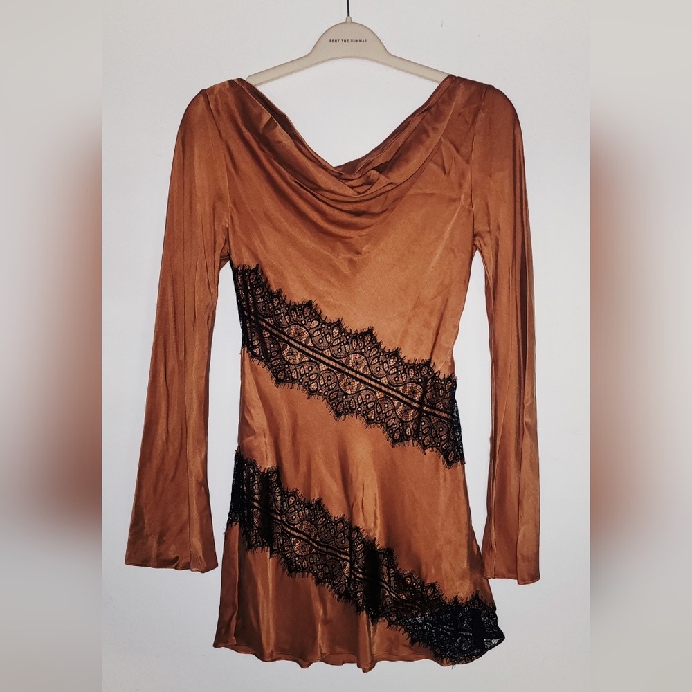 NWT- Significant Other Helaina Mini Dress in Caramel Sz 4 - Picture 4 of 9